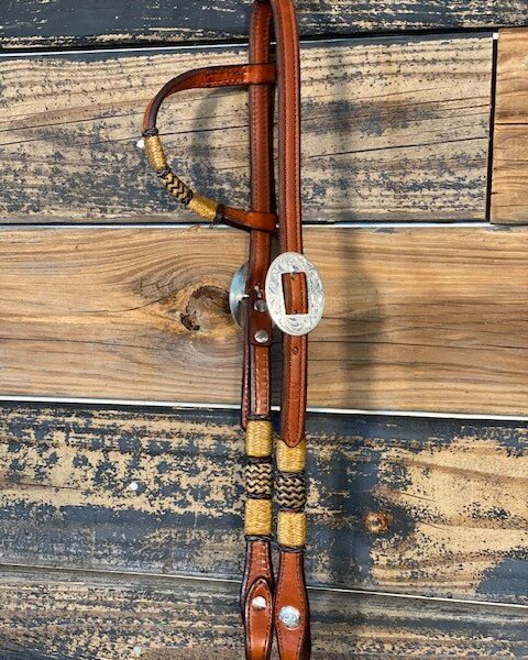 Slide Ear Show Headstall w/ Rawhide