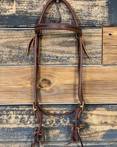 3/4" Doubled and Stitched Browband Headstall